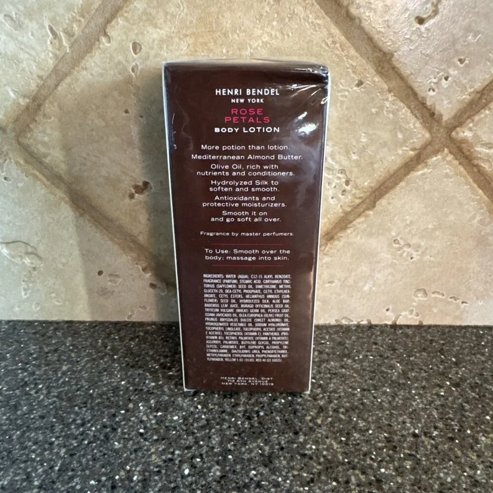 NEW HENRI BENDEL New York ROSE PETALS Hydrating Body Lotion 6.7 oz Sealed RARE